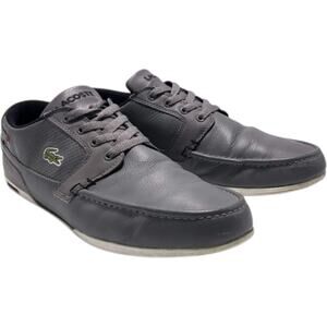 Lacoste Dreyfus Sneakers Perforated Leather Boat Shoes Gray Men's 11M Streetwear